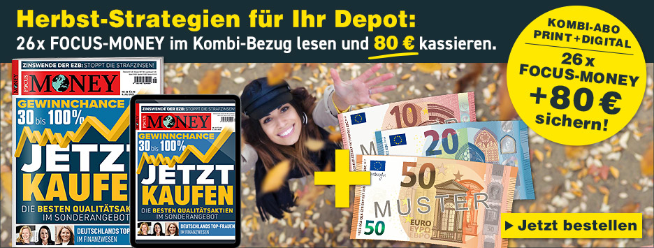 FOCUS Money Kombi - Halbjahres-Abo + 80 Euro Scheck