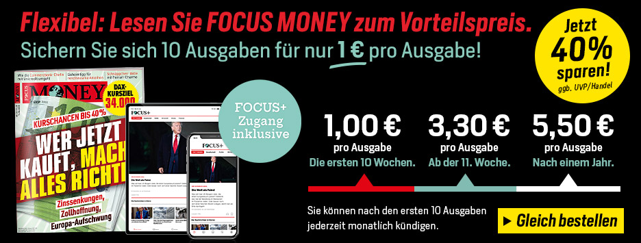 FOCUS MONEY 10 Ausgaben für nur 10 €