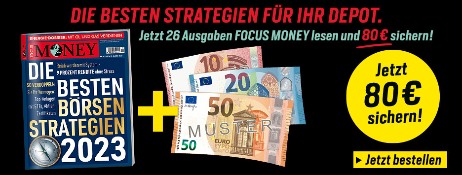 FOCUS-MONEY Print oder Digital 26 Ausgaben + 80 € Scheck